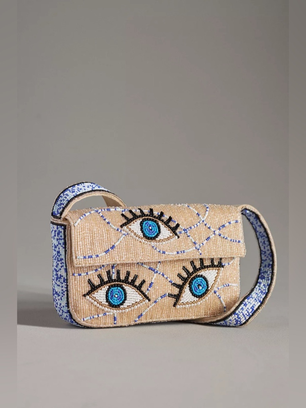 Anthropologie The Fiona Beaded Bag: Resort Edition Evil Eye